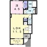 ベル　フィオーレ　Ａ 1LDKの間取り