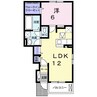 エイドI 1LDKの間取り