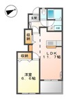 ファインシア 1LDKの間取り