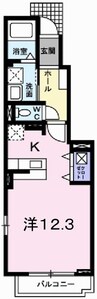 コンシェルジュ 1Kの間取り