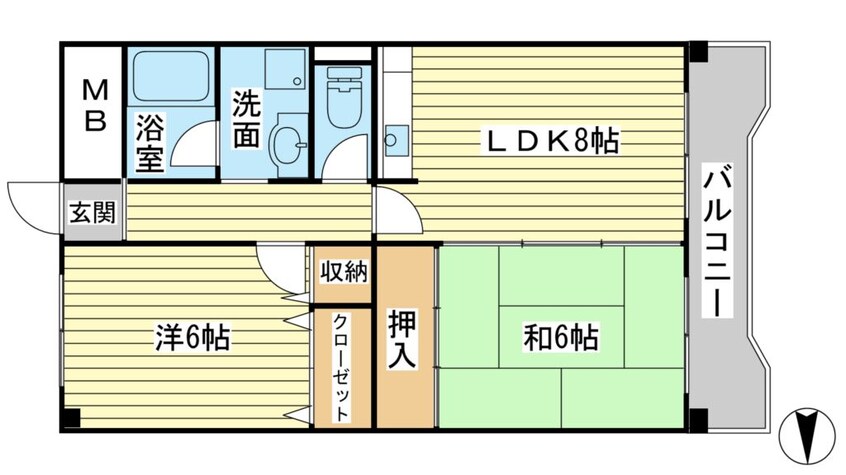 間取図 相生中村コーポ