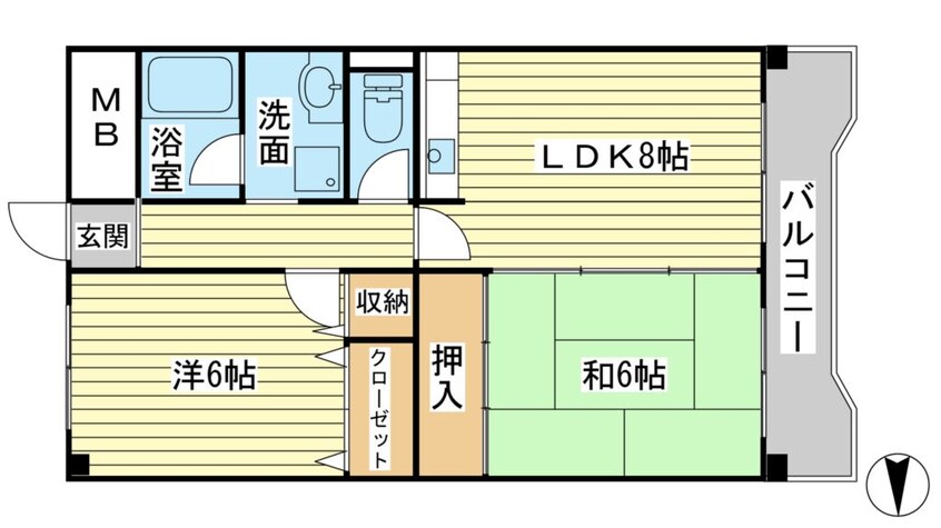 間取図 相生中村コーポ