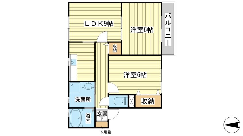 間取図 アムール正條 Ｂ棟