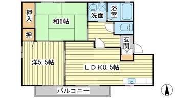 間取図 ハーティー黍田 Ｂ棟