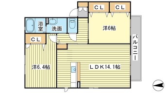 間取図 シャーメゾンたつの C棟