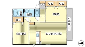 間取図 シャーメゾンたつの C棟