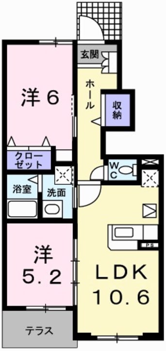 間取図 クール・ヴィヴァーチェＣ