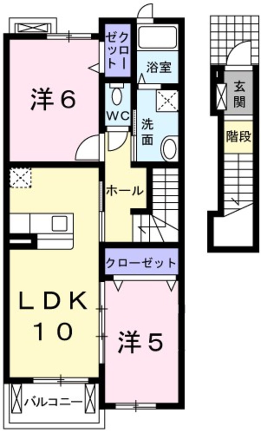 間取図 ヒルサイド緑ヶ丘Ａ