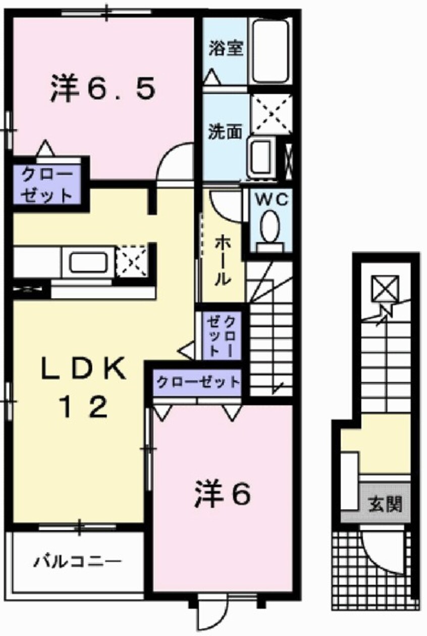 間取図 リヨン・たつの　Ａ