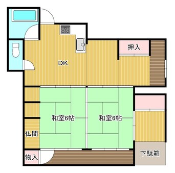 間取図 相生垣内西本町H借家