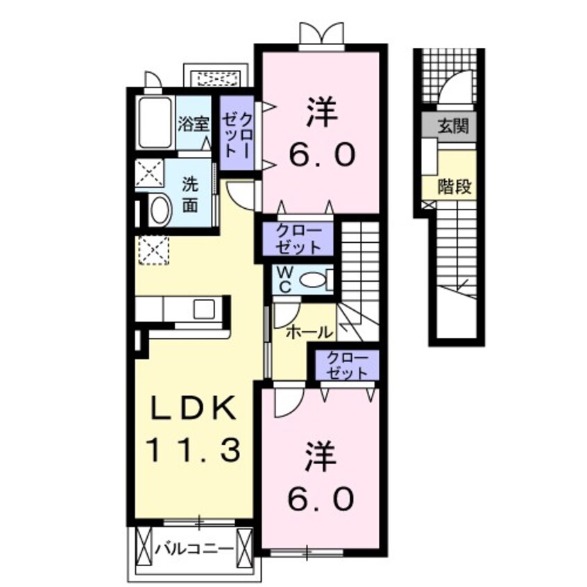 間取図 ノース　カレントI