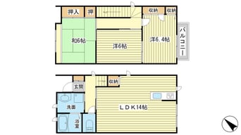 間取図 プチウエスト2 A棟