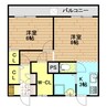コーポ恒吉2 2Kの間取り