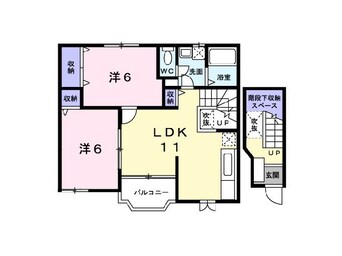 間取図 日南線/南方駅 徒歩13分 2階 築20年