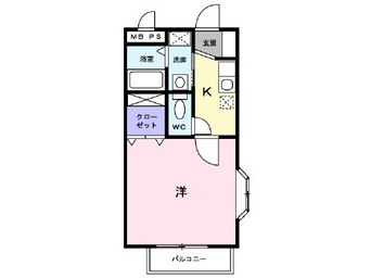 間取図 日豊本線/南宮崎駅 バス5分恒久南下車:停歩2分 2-2階 築21年