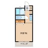 オクトワール宮崎東 1Kの間取り