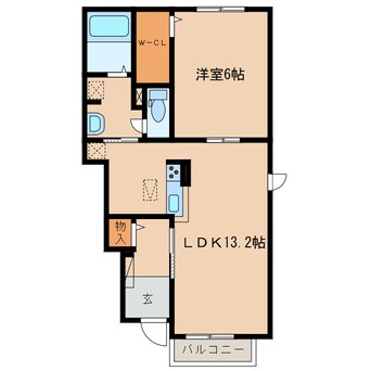 間取図 アパートメント高洲536　Ⅰ