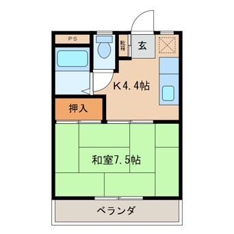 間取図 セザール高洲