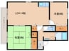 サーフスリィ吉村 2LDKの間取り