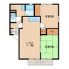日南線/田吉駅 徒歩15分 2階 築21年 2LDKの間取り