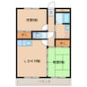 ティナ大塚 2LDKの間取り