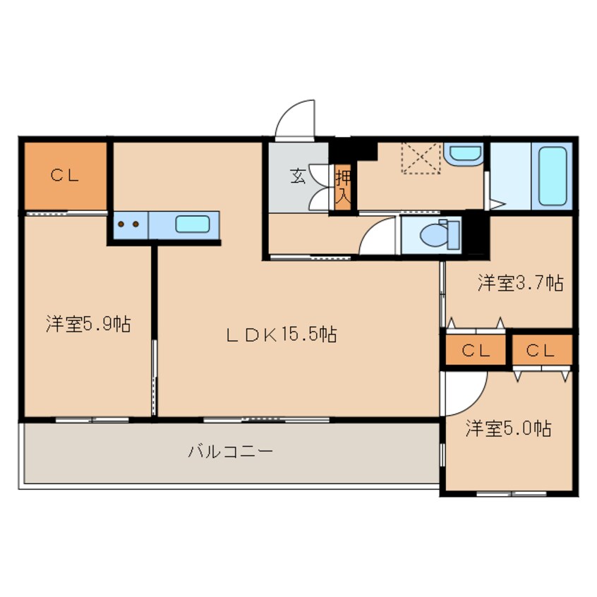 間取図 アルテマイスター堀川