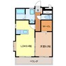 EAST COURT 1LDKの間取り