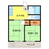 川越ビル 2DKの間取り