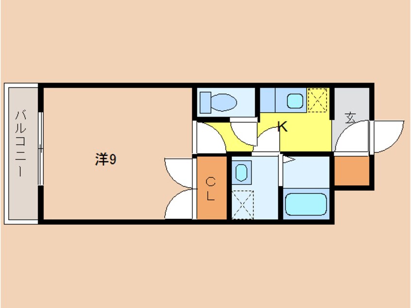 間取図 日豊本線/蓮ケ池駅 徒歩5分 2階 築20年