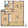 第1都成ハイツ 2LDKの間取り