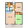 ラ・ルミエール永楽 2LDKの間取り