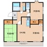 レジデンス長峰 3DKの間取り
