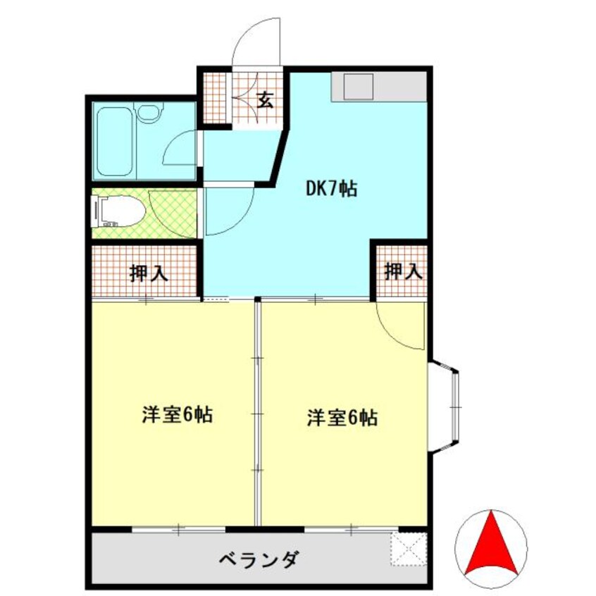 間取図 福富コーポ