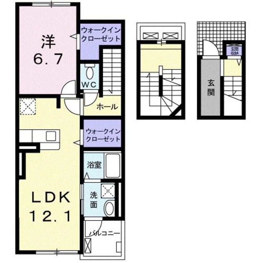 間取図 日豊本線/加納駅 徒歩15分 3階 築2年