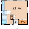 ＣASA吉村 1Rの間取り