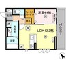 D-Resena松橋S 1LDKの間取り