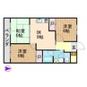 葉山マンション 3DKの間取り