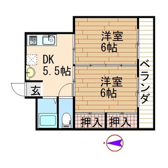 間取図 第二嶋貫コーポ