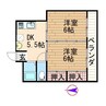 第二嶋貫コーポ 2DKの間取り