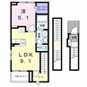 メテオール・ケイⅠ 1LDKの間取り