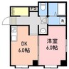 ダイナーズ鶴島 1DKの間取り