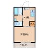 今村コーポ 1Kの間取り
