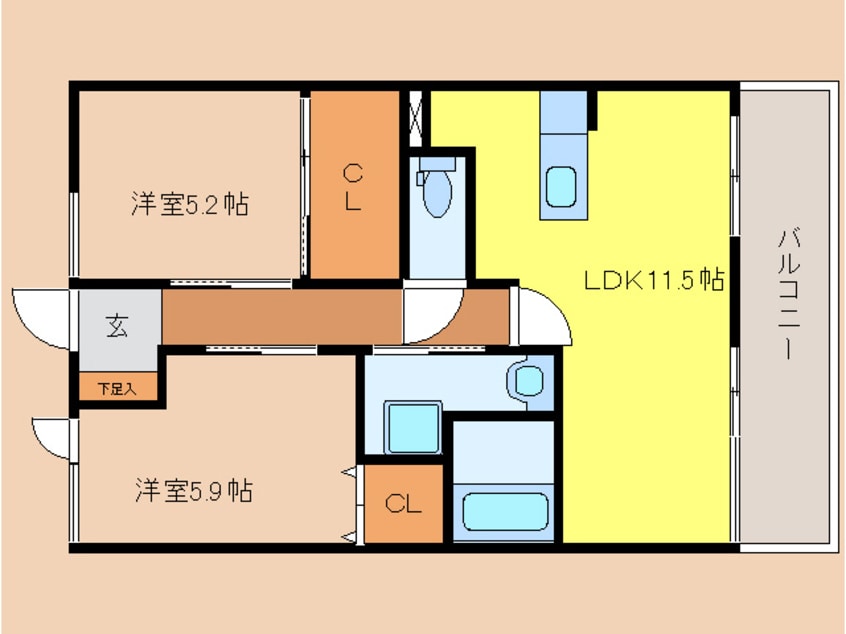 間取図 アルテマイスター谷川