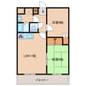 ラ・ルミエール永楽 2LDKの間取り