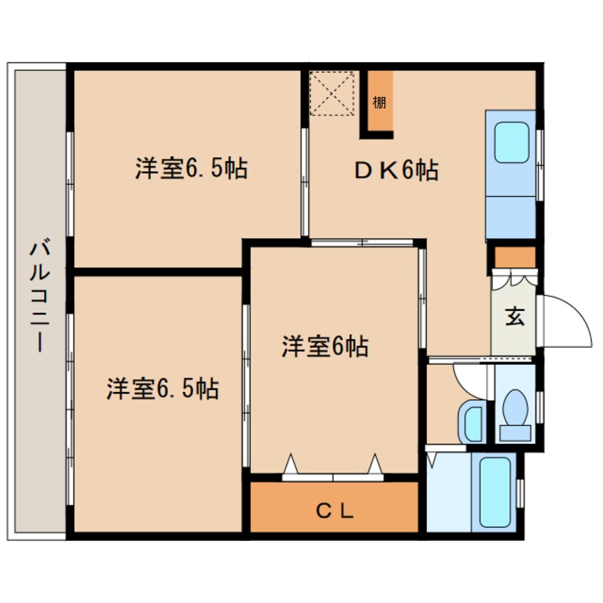 間取図 カーサルーチェ