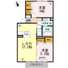 パースハイム　A 2LDKの間取り