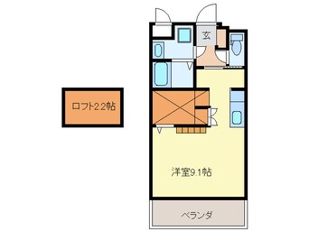 間取図 ラフレシール　カンエイ