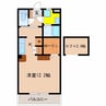ラフィーナパレス宮崎 1Rの間取り