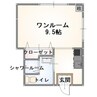 アップルハイツ 1Rの間取り
