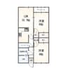 ノーブルハイツ２ 2LDKの間取り